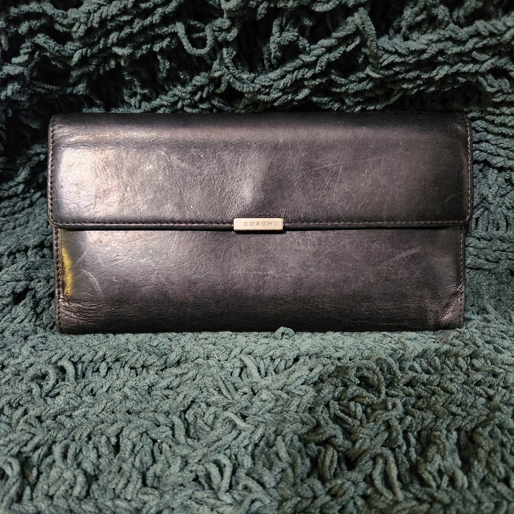 Vintage Coach Lexington Wallet In Black